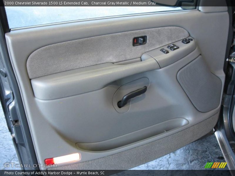 Charcoal Gray Metallic / Medium Gray 2000 Chevrolet Silverado 1500 LS Extended Cab