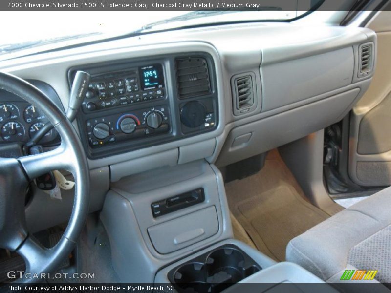 Charcoal Gray Metallic / Medium Gray 2000 Chevrolet Silverado 1500 LS Extended Cab