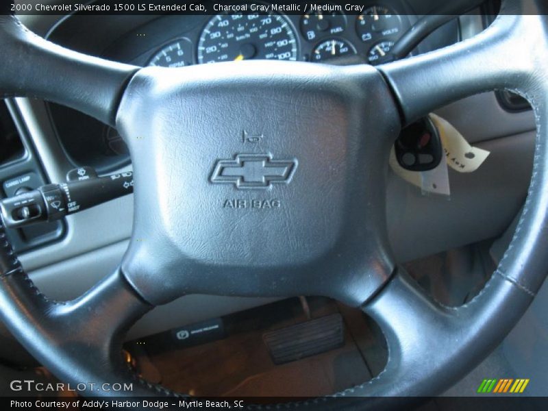 Charcoal Gray Metallic / Medium Gray 2000 Chevrolet Silverado 1500 LS Extended Cab