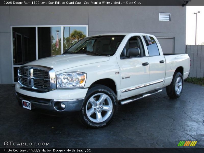 Cool Vanilla White / Medium Slate Gray 2008 Dodge Ram 1500 Lone Star Edition Quad Cab