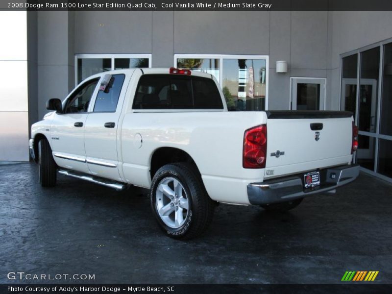 Cool Vanilla White / Medium Slate Gray 2008 Dodge Ram 1500 Lone Star Edition Quad Cab