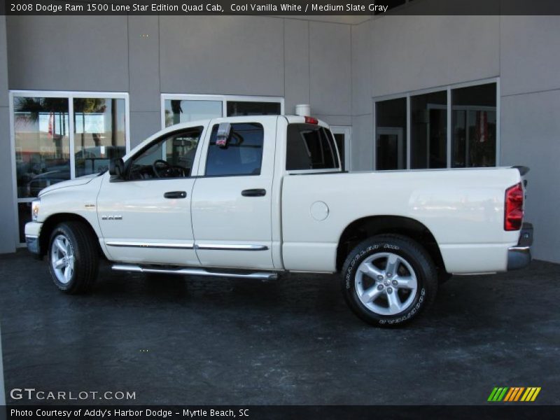 Cool Vanilla White / Medium Slate Gray 2008 Dodge Ram 1500 Lone Star Edition Quad Cab