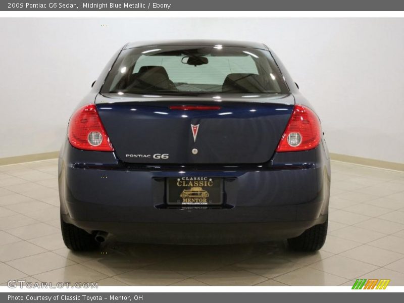 Midnight Blue Metallic / Ebony 2009 Pontiac G6 Sedan