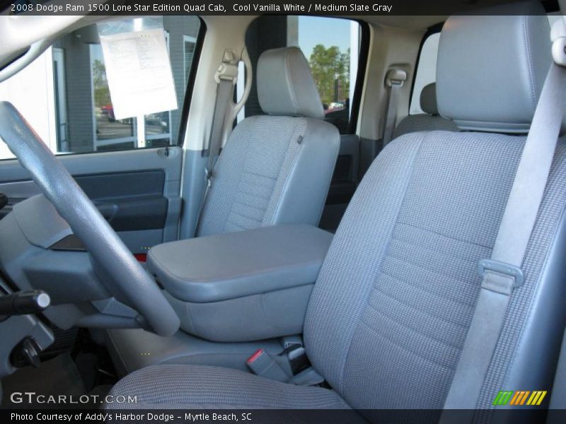 Cool Vanilla White / Medium Slate Gray 2008 Dodge Ram 1500 Lone Star Edition Quad Cab