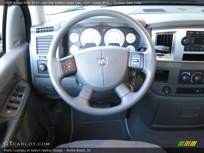 Cool Vanilla White / Medium Slate Gray 2008 Dodge Ram 1500 Lone Star Edition Quad Cab