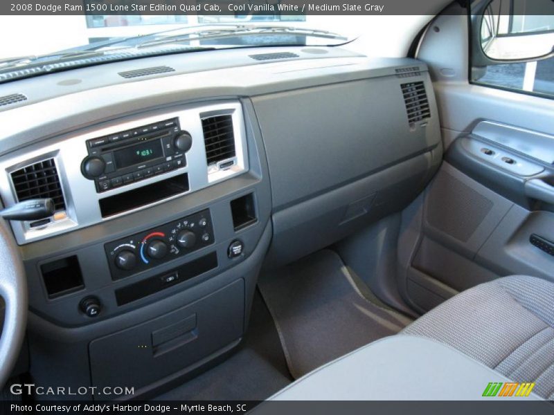 Cool Vanilla White / Medium Slate Gray 2008 Dodge Ram 1500 Lone Star Edition Quad Cab