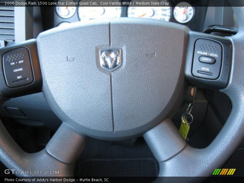 Cool Vanilla White / Medium Slate Gray 2008 Dodge Ram 1500 Lone Star Edition Quad Cab