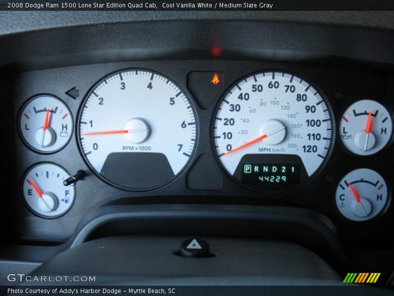 Cool Vanilla White / Medium Slate Gray 2008 Dodge Ram 1500 Lone Star Edition Quad Cab