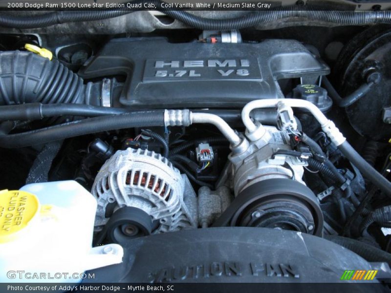 Cool Vanilla White / Medium Slate Gray 2008 Dodge Ram 1500 Lone Star Edition Quad Cab