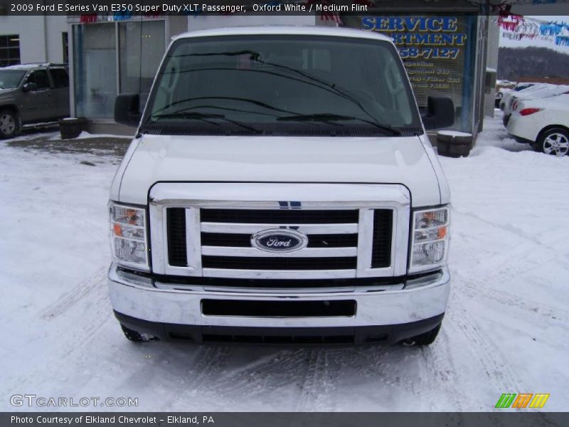 Oxford White / Medium Flint 2009 Ford E Series Van E350 Super Duty XLT Passenger