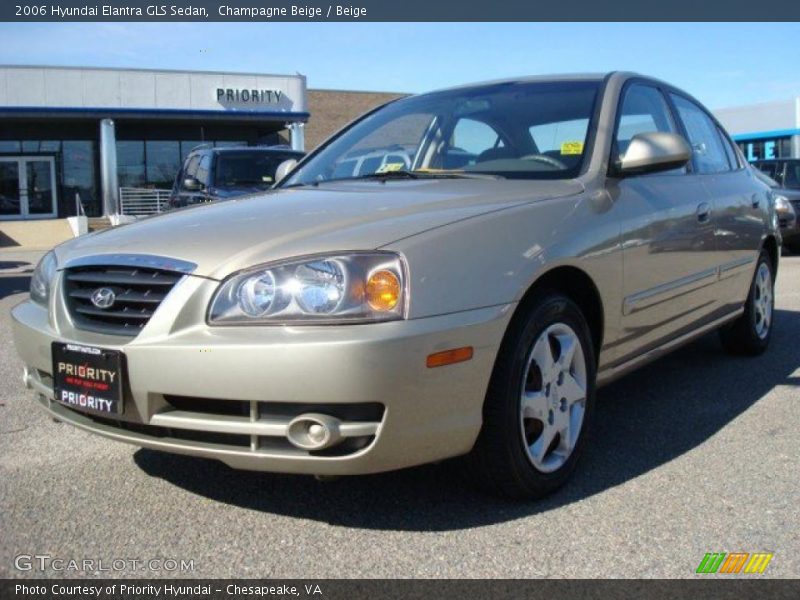 Champagne Beige / Beige 2006 Hyundai Elantra GLS Sedan