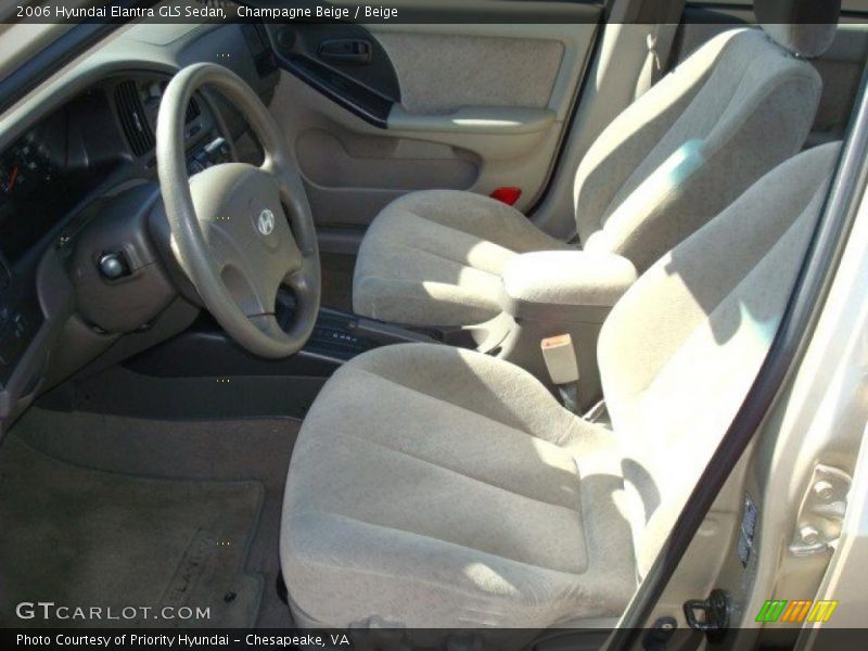 Champagne Beige / Beige 2006 Hyundai Elantra GLS Sedan