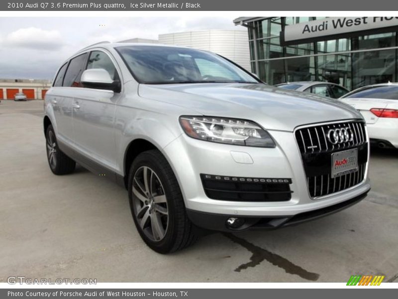 Ice Silver Metallic / Black 2010 Audi Q7 3.6 Premium Plus quattro