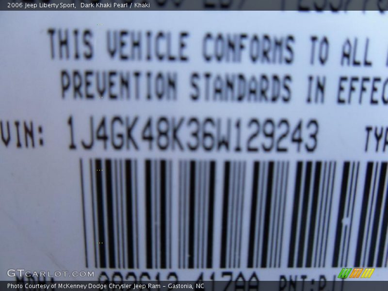 Dark Khaki Pearl / Khaki 2006 Jeep Liberty Sport