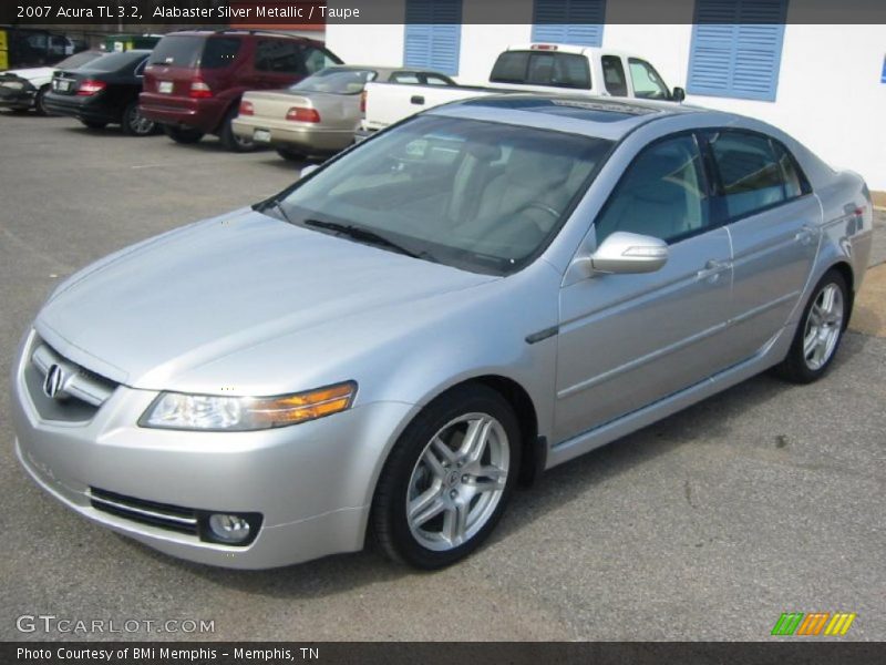 Alabaster Silver Metallic / Taupe 2007 Acura TL 3.2