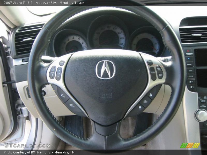 Alabaster Silver Metallic / Taupe 2007 Acura TL 3.2