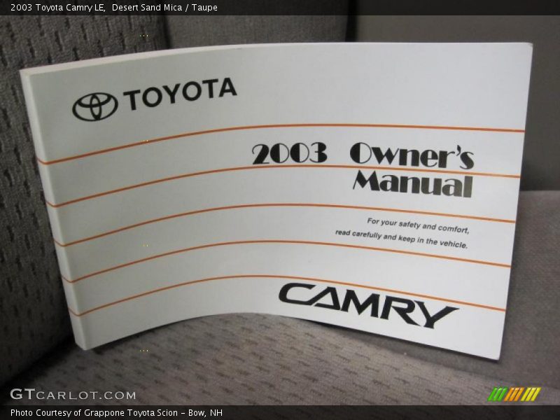 Desert Sand Mica / Taupe 2003 Toyota Camry LE