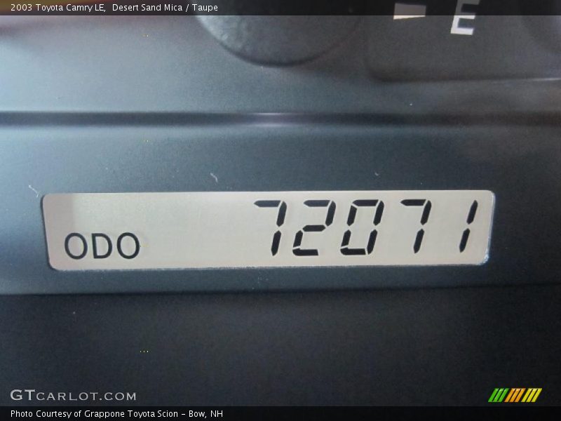 Desert Sand Mica / Taupe 2003 Toyota Camry LE