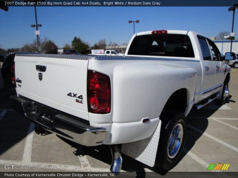 Bright White / Medium Slate Gray 2007 Dodge Ram 3500 Big Horn Quad Cab 4x4 Dually