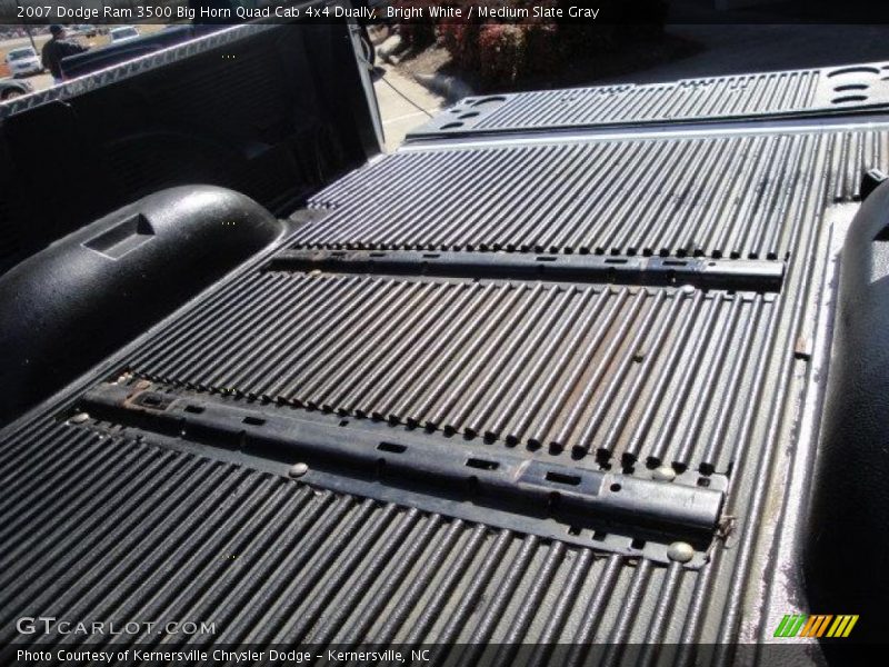 Bright White / Medium Slate Gray 2007 Dodge Ram 3500 Big Horn Quad Cab 4x4 Dually