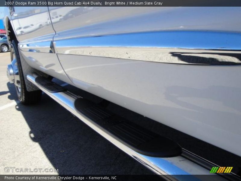 Bright White / Medium Slate Gray 2007 Dodge Ram 3500 Big Horn Quad Cab 4x4 Dually