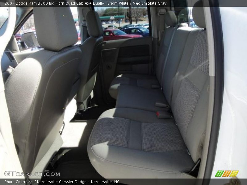 Bright White / Medium Slate Gray 2007 Dodge Ram 3500 Big Horn Quad Cab 4x4 Dually