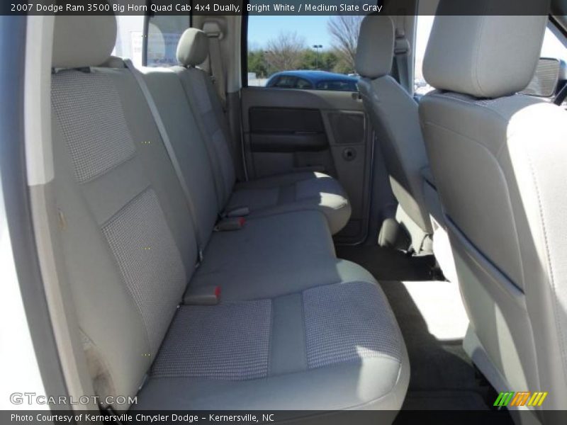 Bright White / Medium Slate Gray 2007 Dodge Ram 3500 Big Horn Quad Cab 4x4 Dually