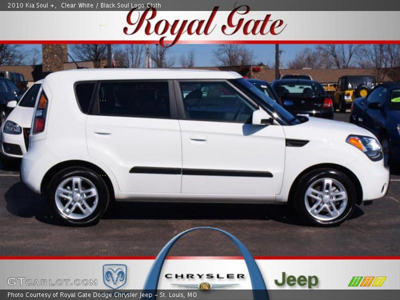 Clear White / Black Soul Logo Cloth 2010 Kia Soul +