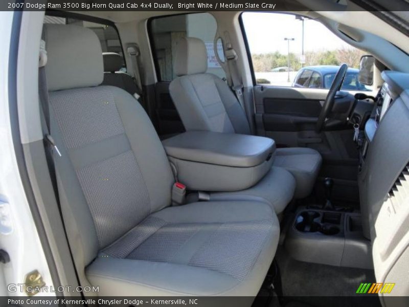 Bright White / Medium Slate Gray 2007 Dodge Ram 3500 Big Horn Quad Cab 4x4 Dually