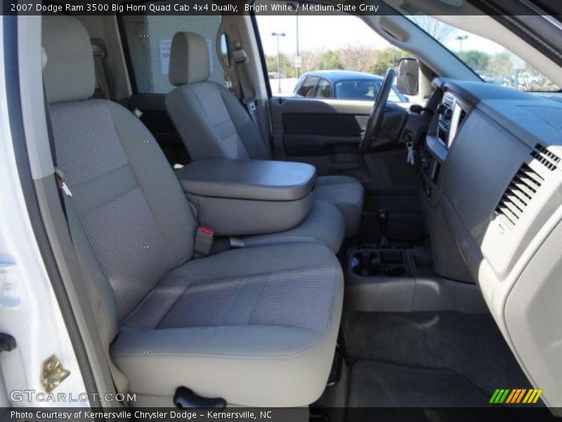 Bright White / Medium Slate Gray 2007 Dodge Ram 3500 Big Horn Quad Cab 4x4 Dually