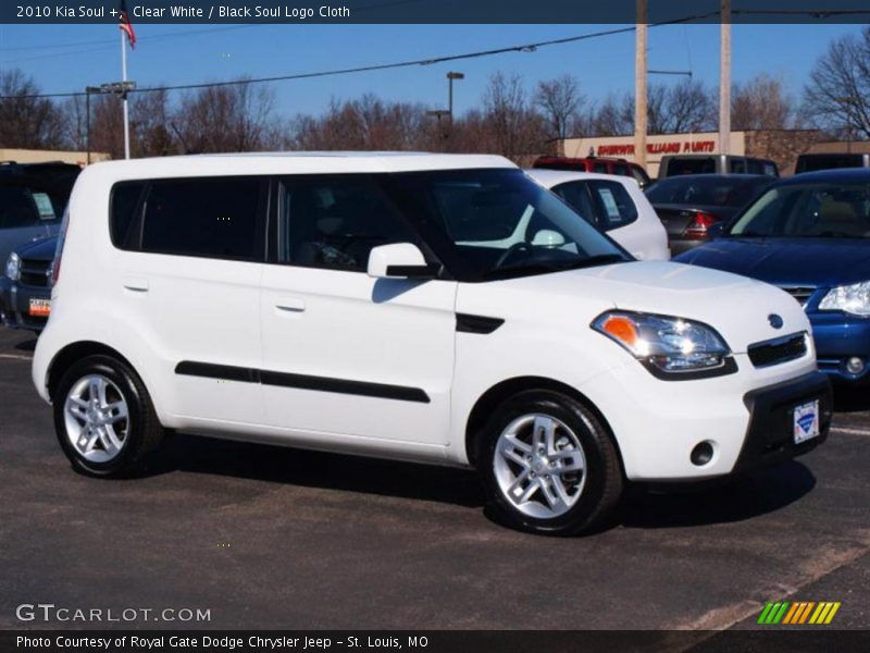Clear White / Black Soul Logo Cloth 2010 Kia Soul +