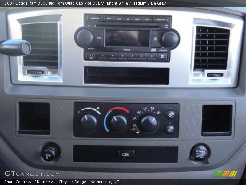 Bright White / Medium Slate Gray 2007 Dodge Ram 3500 Big Horn Quad Cab 4x4 Dually