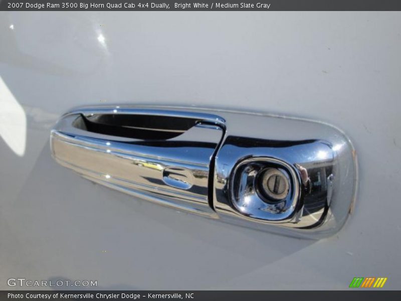 Bright White / Medium Slate Gray 2007 Dodge Ram 3500 Big Horn Quad Cab 4x4 Dually
