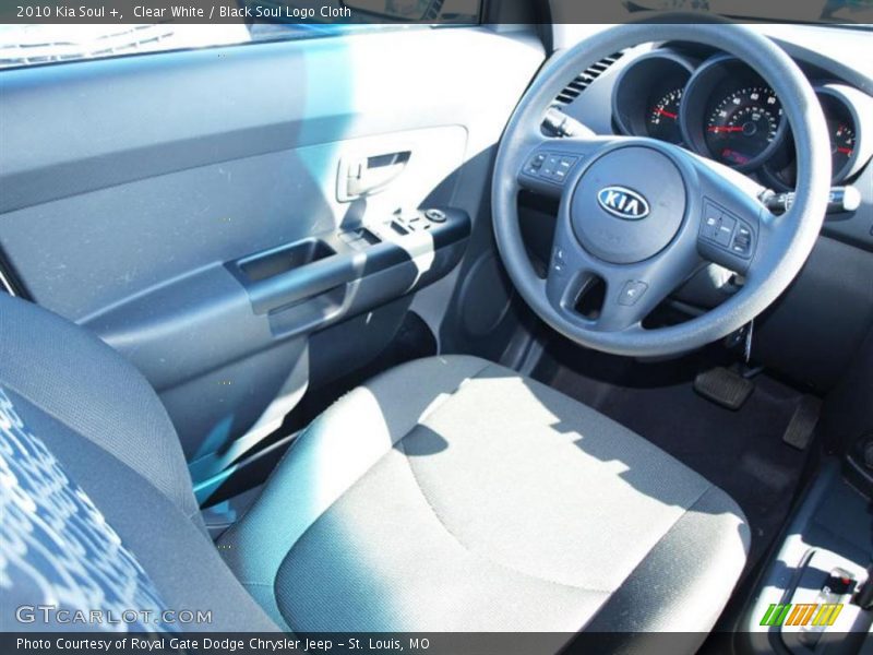 Clear White / Black Soul Logo Cloth 2010 Kia Soul +