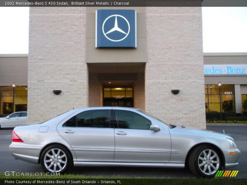 Brilliant Silver Metallic / Charcoal 2002 Mercedes-Benz S 430 Sedan