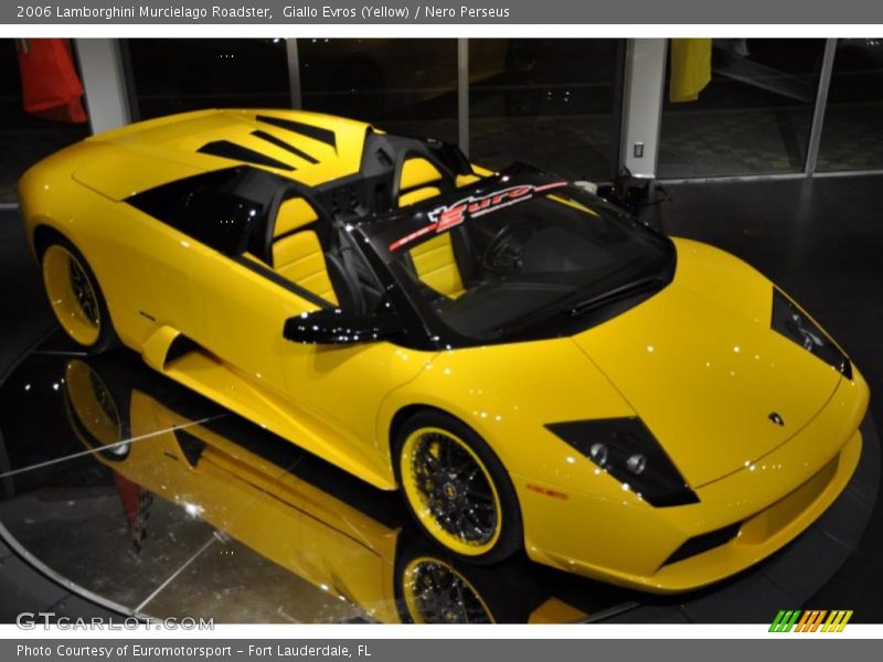 Giallo Evros (Yellow) / Nero Perseus 2006 Lamborghini Murcielago Roadster