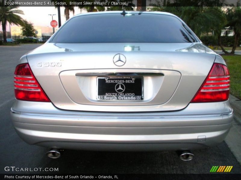 Brilliant Silver Metallic / Charcoal 2002 Mercedes-Benz S 430 Sedan