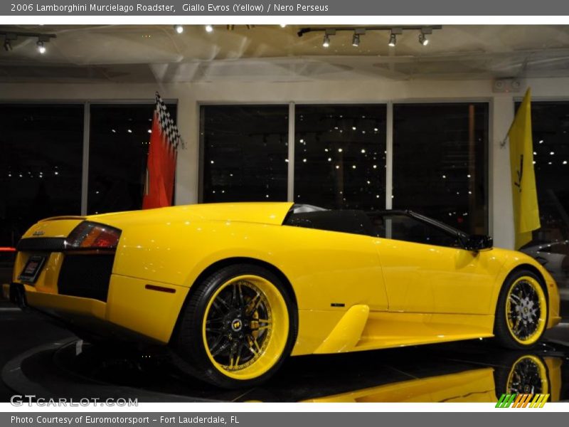 Giallo Evros (Yellow) / Nero Perseus 2006 Lamborghini Murcielago Roadster
