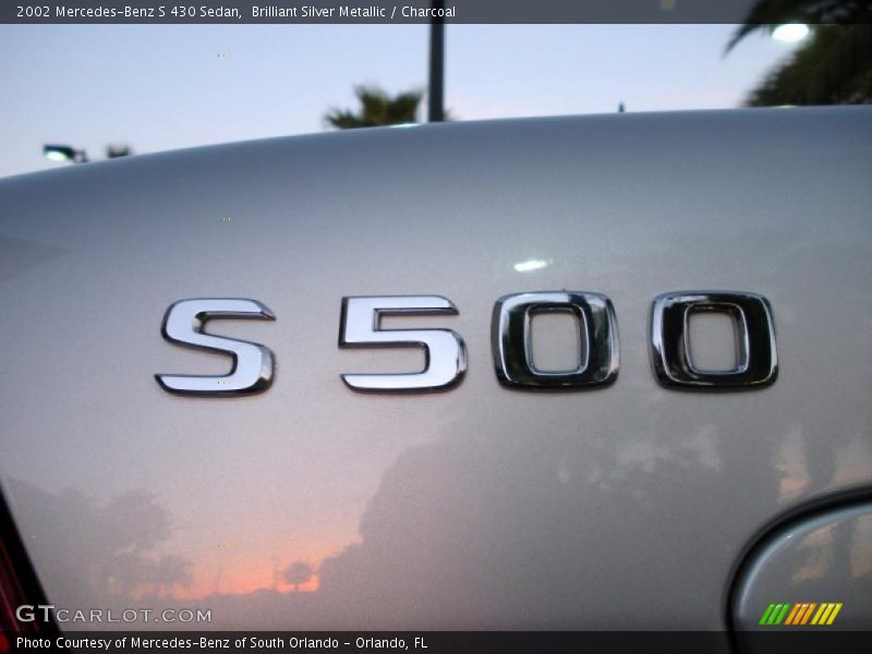 Brilliant Silver Metallic / Charcoal 2002 Mercedes-Benz S 430 Sedan
