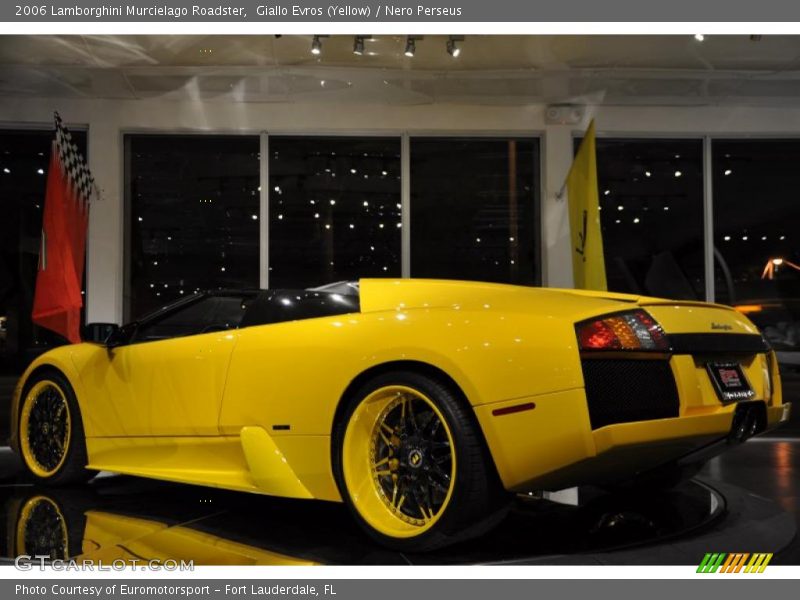 Giallo Evros (Yellow) / Nero Perseus 2006 Lamborghini Murcielago Roadster