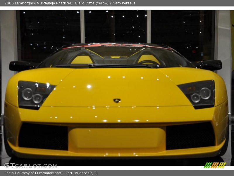 Giallo Evros (Yellow) / Nero Perseus 2006 Lamborghini Murcielago Roadster