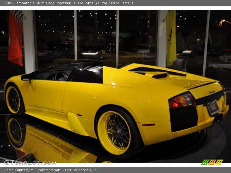 Giallo Evros (Yellow) / Nero Perseus 2006 Lamborghini Murcielago Roadster