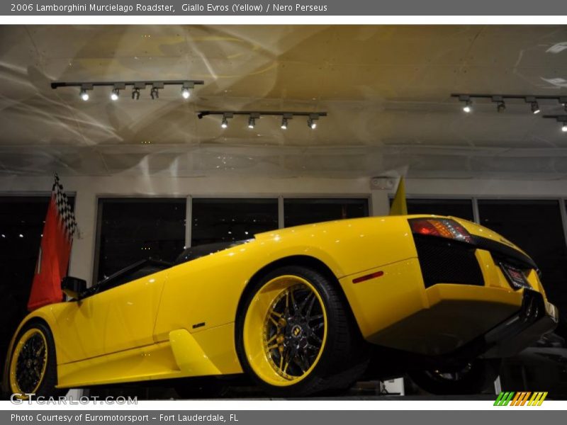 Giallo Evros (Yellow) / Nero Perseus 2006 Lamborghini Murcielago Roadster