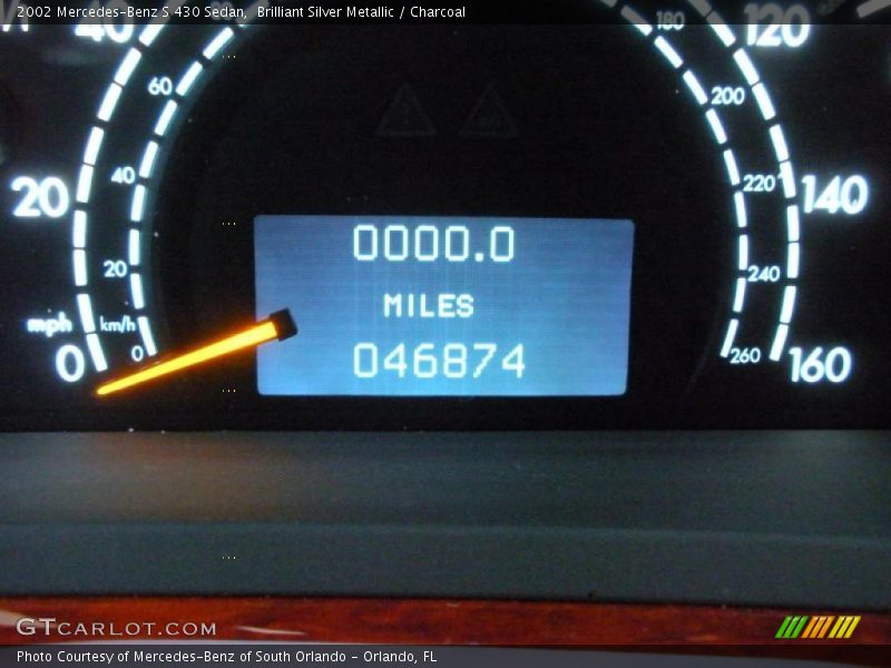 Brilliant Silver Metallic / Charcoal 2002 Mercedes-Benz S 430 Sedan