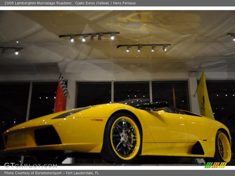 Giallo Evros (Yellow) / Nero Perseus 2006 Lamborghini Murcielago Roadster