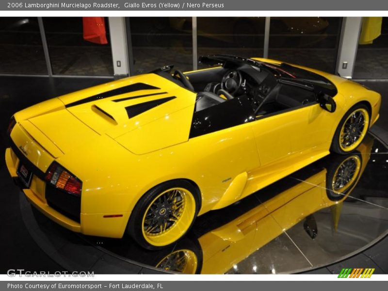 Giallo Evros (Yellow) / Nero Perseus 2006 Lamborghini Murcielago Roadster