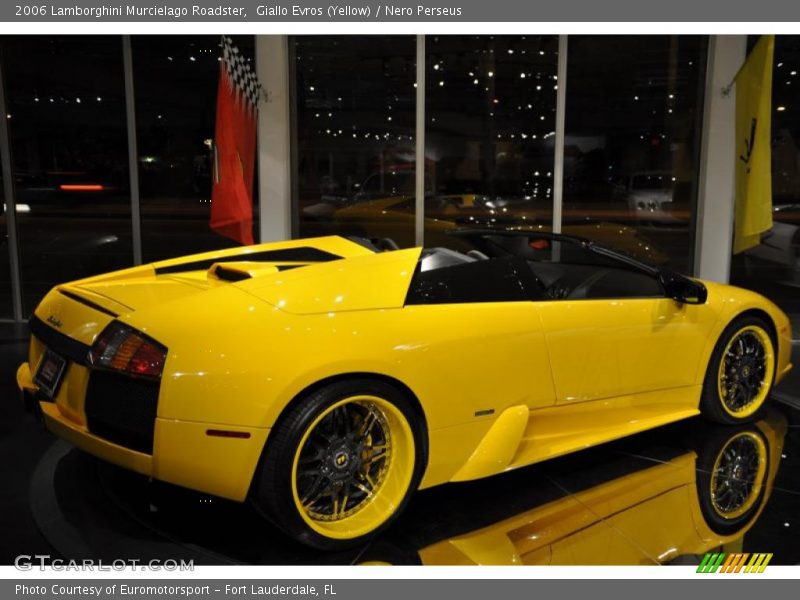 Giallo Evros (Yellow) / Nero Perseus 2006 Lamborghini Murcielago Roadster
