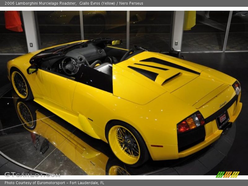 Giallo Evros (Yellow) / Nero Perseus 2006 Lamborghini Murcielago Roadster