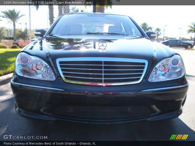 Capri Blue Metallic / Java 2006 Mercedes-Benz S 500 Sedan