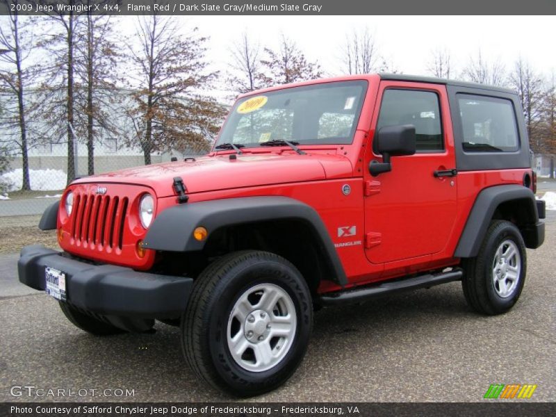 Flame Red / Dark Slate Gray/Medium Slate Gray 2009 Jeep Wrangler X 4x4